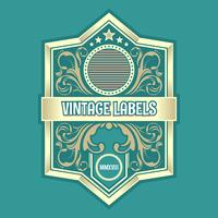Vintage etiketten decoratieve Vector