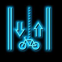 route voor rijden fiets neon gloed icoon illustratie vector