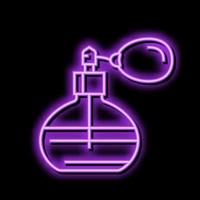 parfum verstuiven fles glas neon gloed icoon illustratie vector