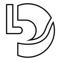 brief d icoon illustratie vector