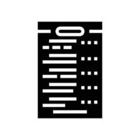 test tentamen papier document glyph icoon vector illustratie