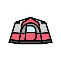 berg tent vakantie kleur icoon vector illustratie