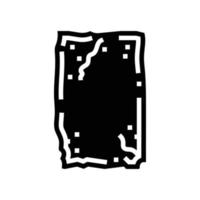 wijnoogst papier glyph icoon vector illustratie