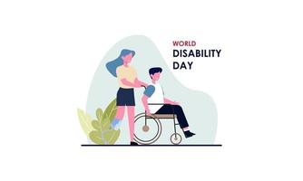 vlak ontwerp Internationale dag van mensen met onbekwaamheid illustratie vector