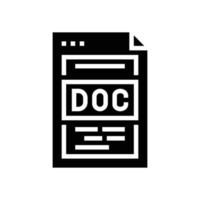 het dossier document glyph icoon vector illustratie