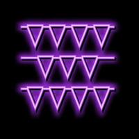 wimpel vlag begin neon gloed icoon illustratie vector