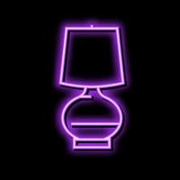 meubilair tafel lamp neon gloed icoon illustratie vector