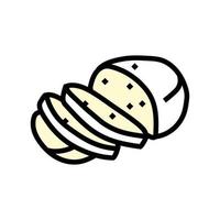 Mozzarella kaas voedsel plak kleur icoon vector illustratie