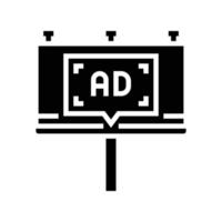 buitenshuis reclame glyph icoon vector illustratie