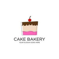 taart bakkerij logo sjabloon ontwerp, bakkerij winkel logo premie vector