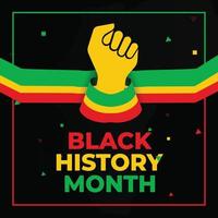 zwart geschiedenis maand creatief en minimaal sociaal media post vector