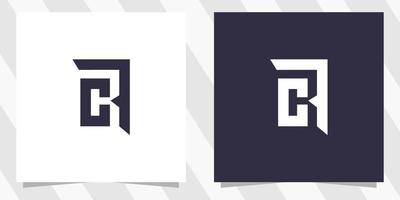 brief cr rc logo ontwerp vector
