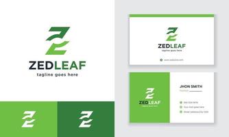 brief z eerste logo ontwerp met abstract blad, brief z logo ontwerp, blad logo ontwerp vector