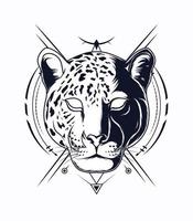 jaguar logo vector illustratie in zwart en wit kleur