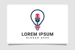 modern slim podcast logo sjabloon ontwerp inspiratie vector