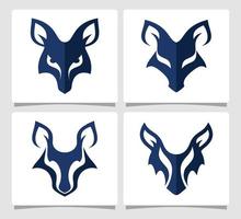 reeks wolf logo sjabloon ontwerp inspiratie vector