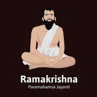 ramakrishna paramahamsa Jayanti vector illustratie