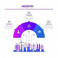 industriële zaken infographic met kleurrijke opties vector