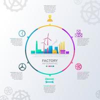 industriële zaken infographic met kleurrijke opties vector