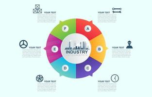 industriële zaken infographic met kleurrijke opties vector