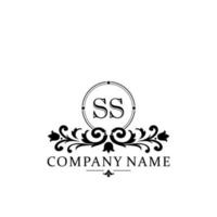 brief ss bloemen logo ontwerp. logo voor Dames schoonheid salon massage kunstmatig of spa merk vector
