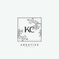 kc schoonheid vector eerste logo kunst, handschrift logo van eerste handtekening, bruiloft, mode, juwelen, boetiek, bloemen en botanisch met creatief sjabloon voor ieder bedrijf of bedrijf.