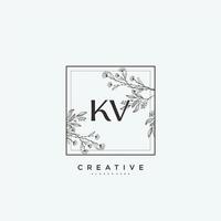 kv schoonheid vector eerste logo kunst, handschrift logo van eerste handtekening, bruiloft, mode, juwelen, boetiek, bloemen en botanisch met creatief sjabloon voor ieder bedrijf of bedrijf.