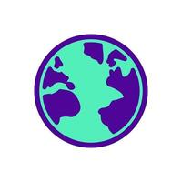 aarde twee tonen wetenschap pictogram symbool vector