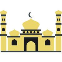 illustratie vector grafisch ontwerp modern vlak elegant Islamitisch moskee gebouw, geschikt voor diagrammen, kaart, infografieken, illustratie, en andere grafisch verwant middelen