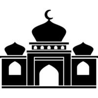 illustratie vector grafisch ontwerp silhouet van moslim moskee