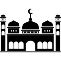 illustratie vector grafisch ontwerp silhouet van moslim moskee