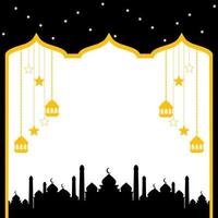 eid groet kaart, Ramadan grafisch ontwerp vector illustratie achtergrond modern vlak elegant islamitisch, perfect voor ieder post sjabloon of banier nodig hebben en andere grafisch verwant middelen