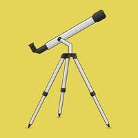 een vector telescoop Aan een geel achtergrond