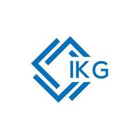 ikg brief ontwerp.ikg brief logo ontwerp Aan wit achtergrond. ikg creatief cirkel brief logo concept. ikg brief ontwerp. vector