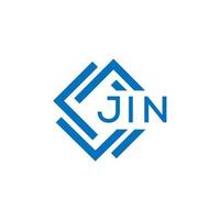 jin brief ontwerp.jin brief logo ontwerp Aan wit achtergrond. jin creatief cirkel brief logo concept. jin brief ontwerp. vector