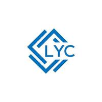 lyc brief logo ontwerp Aan wit achtergrond. lyc creatief cirkel brief logo concept. lyc brief ontwerp. vector