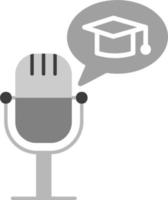 onderwijs podcast vector icoon