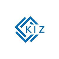 kiz brief logo ontwerp Aan wit achtergrond. kiz creatief cirkel brief logo concept. kiz brief ontwerp. vector