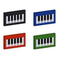 piano ingesteld op witte achtergrond vector