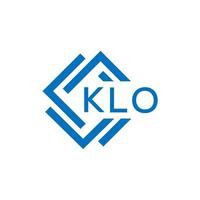 klo brief logo ontwerp Aan wit achtergrond. klo creatief cirkel brief logo concept. klo brief ontwerp. vector