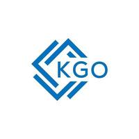 kgo brief logo ontwerp Aan wit achtergrond. kgo creatief cirkel brief logo concept. kgo brief ontwerp. vector