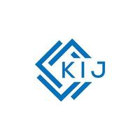 kij brief logo ontwerp Aan wit achtergrond. kij creatief cirkel brief logo concept. kij brief ontwerp. vector