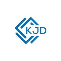 kjd brief logo ontwerp Aan wit achtergrond. kjd creatief cirkel brief logo concept. kjd brief ontwerp. vector