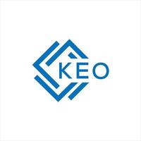 keo brief logo ontwerp Aan wit achtergrond. keo creatief cirkel brief logo concept. keo brief ontwerp. vector