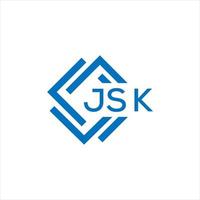 jsk brief logo ontwerp Aan wit achtergrond. jsk creatief cirkel brief logo concept. jsk brief ontwerp. vector