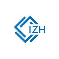 izh brief logo ontwerp Aan wit achtergrond. izh creatief cirkel brief logo concept. izh brief ontwerp. vector