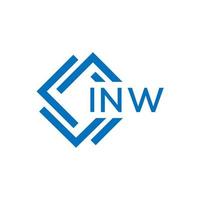 inw brief logo ontwerp Aan wit achtergrond. inw creatief cirkel brief logo concept. inw brief ontwerp. vector