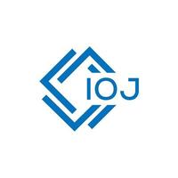 ioj brief logo ontwerp Aan wit achtergrond. ioj creatief cirkel brief logo concept. ioj brief ontwerp. vector