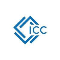 icc brief logo ontwerp Aan wit achtergrond. icc creatief cirkel brief logo concept. icc brief ontwerp. vector