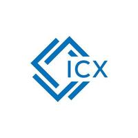 icx brief logo ontwerp Aan wit achtergrond. icx creatief cirkel brief logo concept. icx brief ontwerp. vector